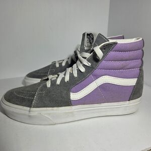 Vans Sk8-Hi Gray and Purple High-Top Sneakers